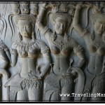 Photo: Apsara Dancers Carved on the Interior of the First Level of Angkor Wat Wall