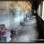 Photo: Line of Damaged Statues of Divinities at Angkor Wat