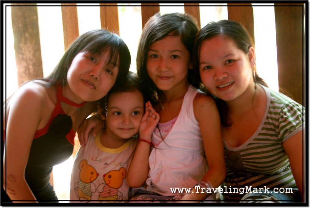 Photo: Ha with Her Daughter and Distant Family Cousins from Cambodia