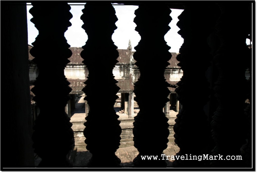 Photo: Looking Out on the Inner Wall Through Stone Bars Covering the Window