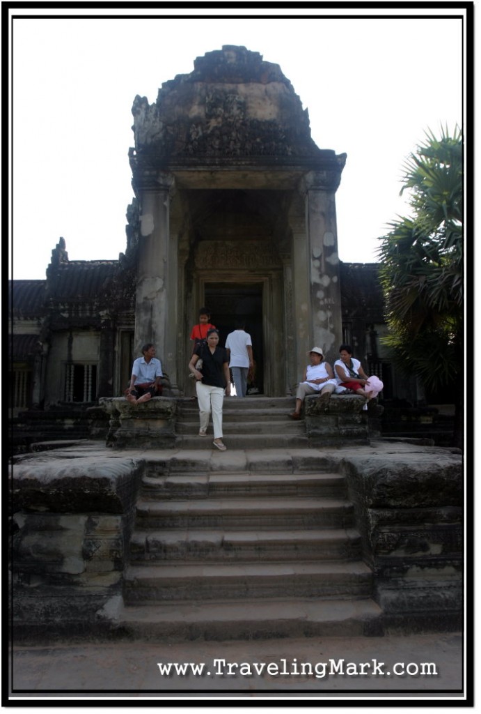 Photo: Main Entrance Door to Angkor Wat on the West Side of Exterior Wall