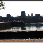 Photo: Main Gate to Angkor Wat Facing West with Stone Bridge Over the Moat