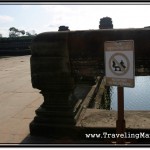 Photo: No Sitting on Balustrade - a Sign Warns