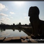 Photo: Stone Lion, Guardian of the Entrance to Angkor Wat