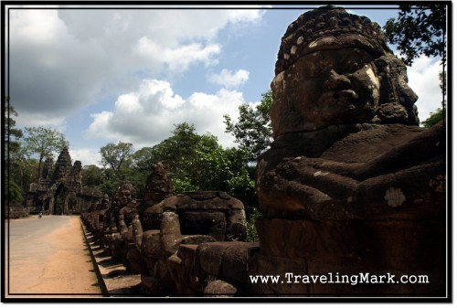 Photo: 54 Figures of Deities Guarding the South Gate to Angkor Thom