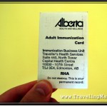 Photo: Alberta Travel Immunizations Card for Adults Contains Records of Your Vaccines