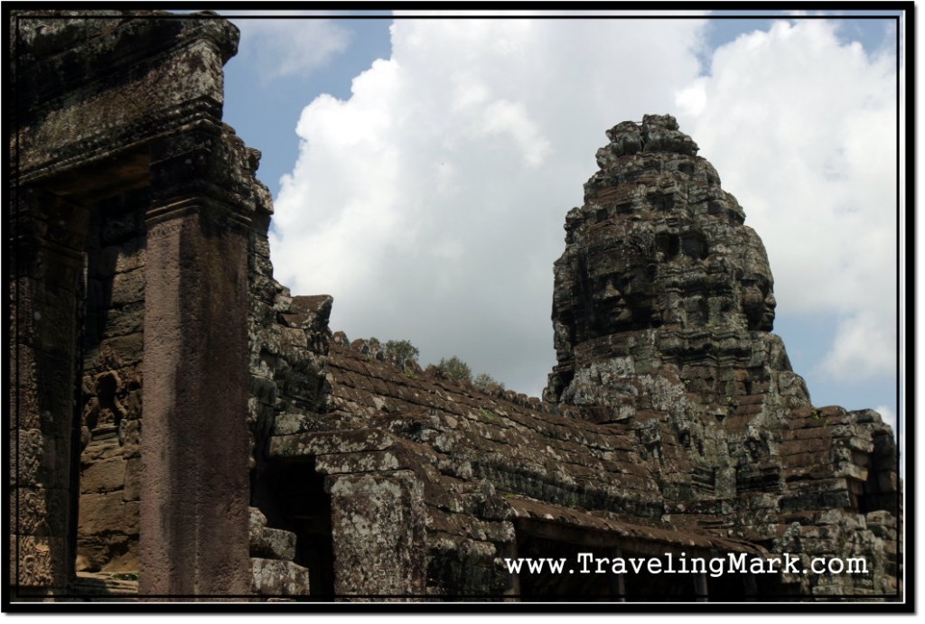 Photo: Bayon Face Tower on the Corner of the Gallery