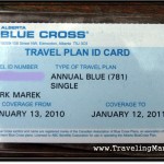 Photo: My Blue Cross Canada Travel Insurance Card for 2010/2011