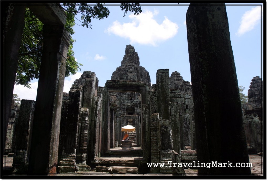 Photo: Buddha Patrolling the Collapsed Part of Bayon Temple