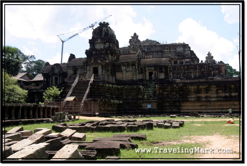 Photo: Cranes Towering Over Baphuon Temple in Angkor Thom