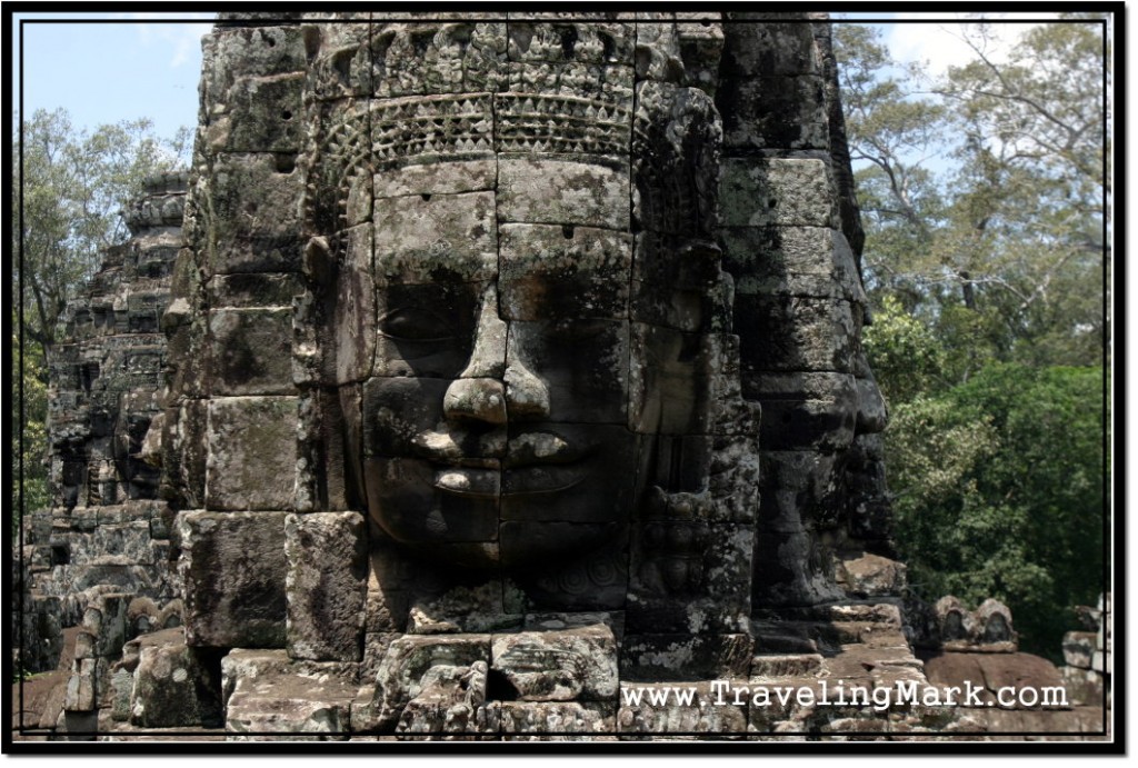 Photo: Carved Decoration Around the Head of King Jayavarman VII aka Lokiteshvara