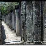 Photo: Decorated Pillars Still Standing but Walls Around Them All Collapsed