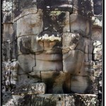 Photo: Bayon Face Tower Discolored as the Centuries Went By