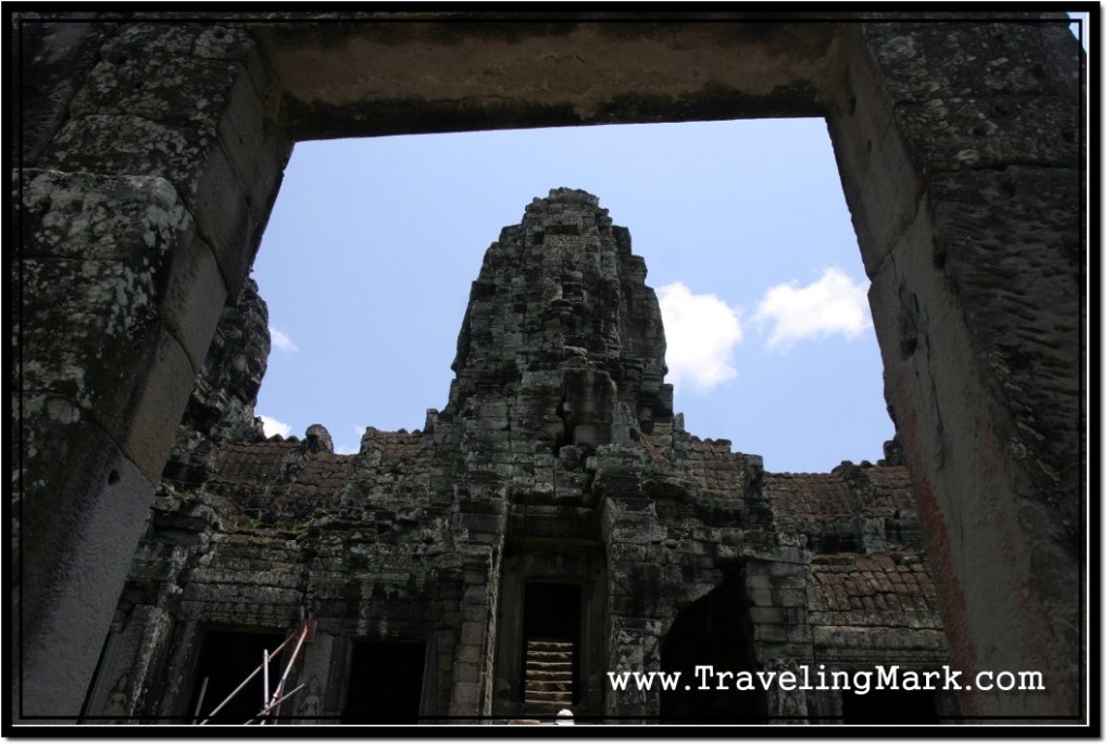 Photo: Face Tower on Top of the Entrance Gate to Bayon Temple