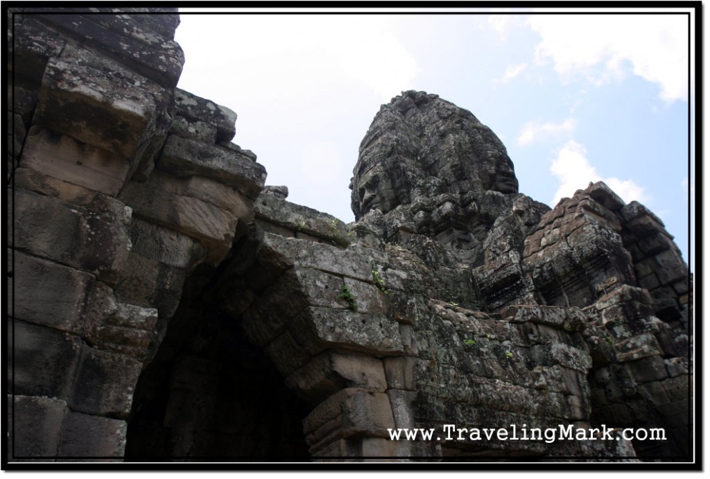 Photo: Face Tower Adorning the Corner of Bayon's Summit