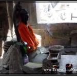 Photo: Insence Stick Burning Before the Image of Buddha at Bayon Temple