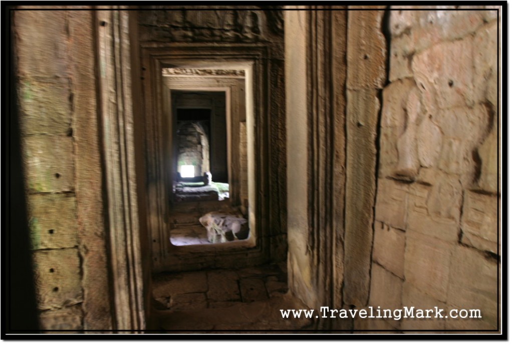 Photo: Linga - Phallic Symbol Installed in a Gallery at Bayon