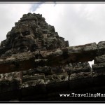 Photo: Looking Up for a Glimpse of a Face Tower of Bayon