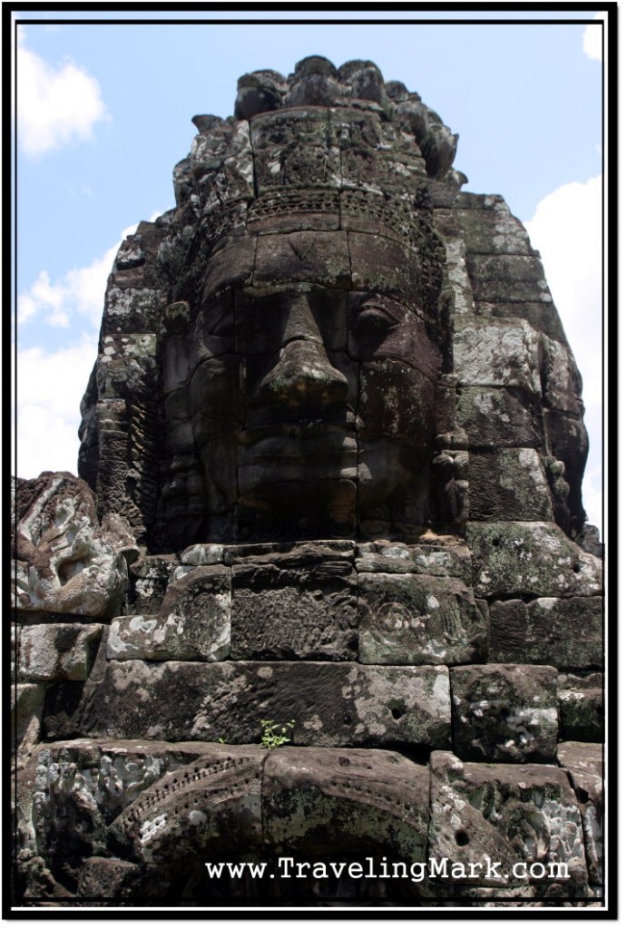 Photo: Bayon Face Tower with More Serious Facial Expression