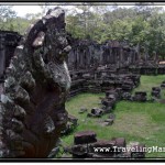 Photo: Multi-Headed Serpent Naga Guarding the Entrance to Bayon