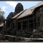 Photo: Interior Wall on the North Side of Bayon Undergoing Restoration Works