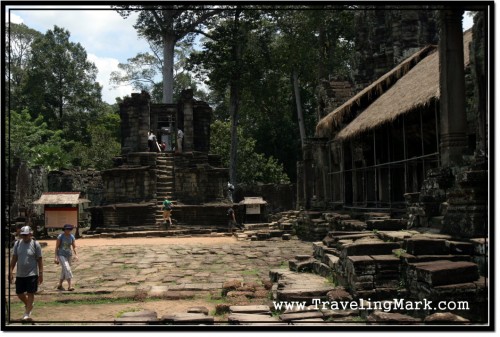 Photo: Steep Stairs Leading Up to the Northern Bayon Library, View from the West