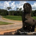 Photo: Stone Lion Guarding the Terrace of the Elephants Faces the Victory Way Intersection