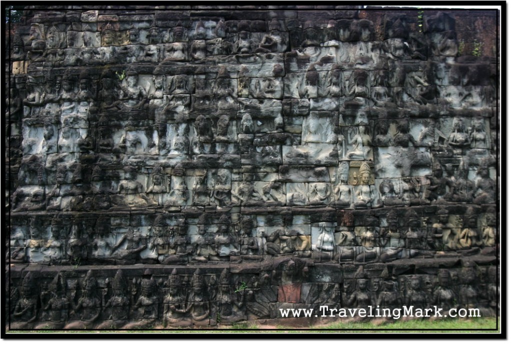 Photo: Terrace of the Leper King Wall with Seven Rows of Extensive Bas Reliefs