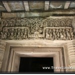Photo: Carving of God Vishnu Garudavahana Standing on Garuda Seen on Inner Door Lintel of the Thommamnon Madapa
