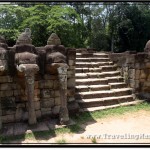 Photo: Terrace of the Elephants with Three Headed Elephants Guarding the Stairway