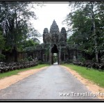 Photo: Victory Gate of Angkor Thom with Vandalized Balustrade on Either Side