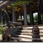 Photo: Nagas and Lions Decorating the Entrance to Wat Tang Tok