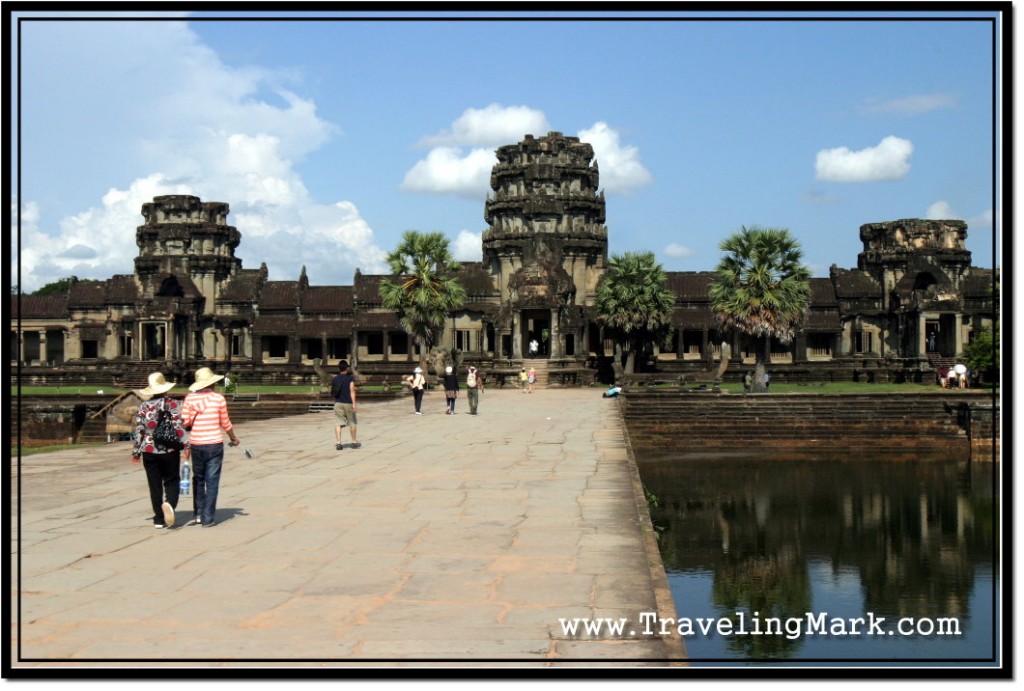 Photo: Entrance Causeway Leading Across the Moat Surrounding Angkor Wat