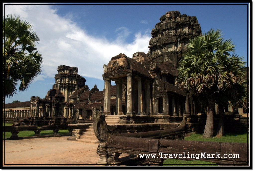 Photo: Main Gopura - Entrance Gate to Angkor Wat Seen in Good, Afternoon Lighting
