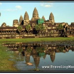 Photo: Well Composed Picture of Angkor Wat Shows All FIve Lotus Shaped Towers And the Reflection