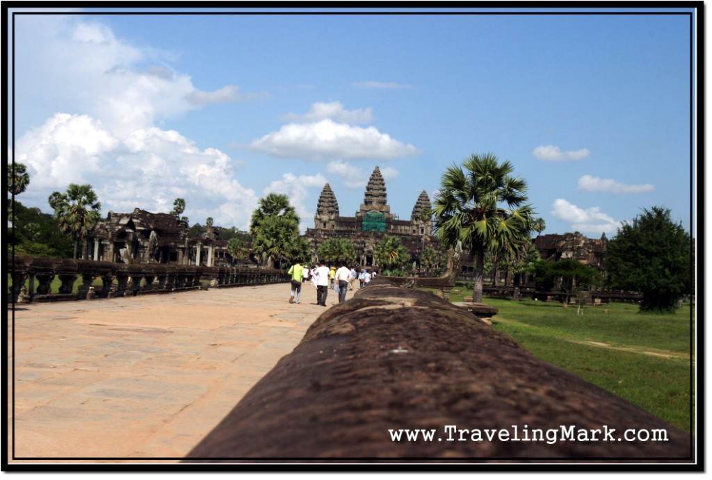 Photo: I Put The Camera on Top of Balustrade to Take This Picture of Angkor Wat