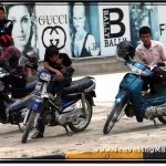 Photo: Lazy Cambodian Youth Killing Time With Their Motorcycles