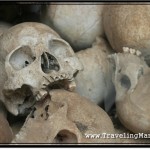 Photo: Skulls of People Killed During the Khmer Rouge Genocide from Wat Thmei, Siem Reap