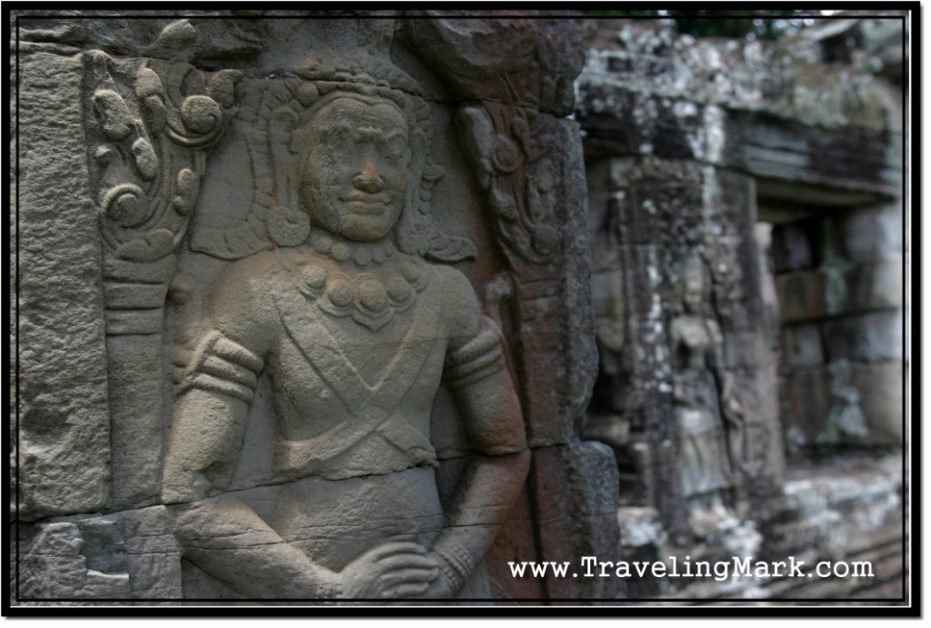 Photo: Bas Reliefs Containing Apsaras on the Walls of Banteay Kdei