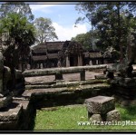 Photo: Balustrade and Stone Lions Decorate the Banteay Kdei Cruciform Terrace