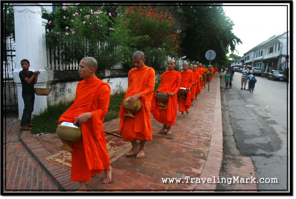Photo: Barefoot Monks at Luang Prabang, Laos