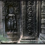 Photo: Vandalized Apsara Carving on Ta Prohm
