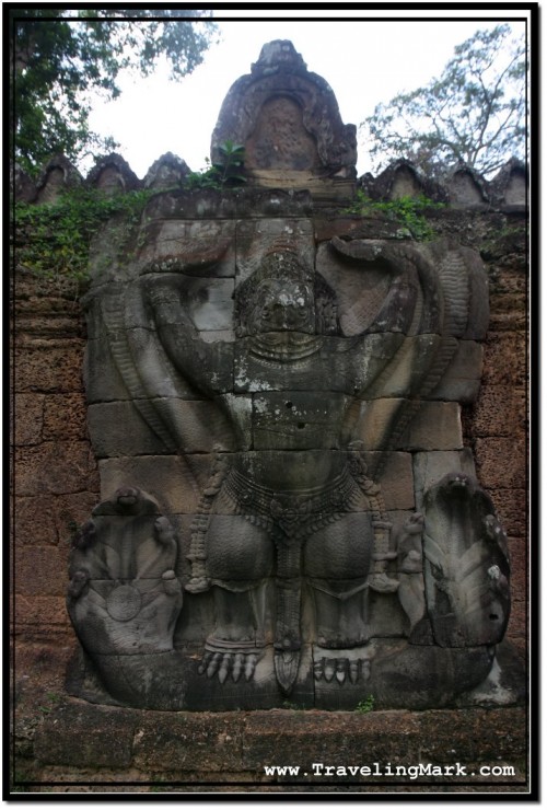 Photo: Garudas Along Outer Wall Were Crowned with Buddha Images But These Were Vandalized During Jayavarman VIII