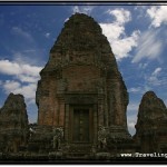 Photo: East Mebon Central Tower is In the Middle of Square Platform with Smaller Towers in Each Corner