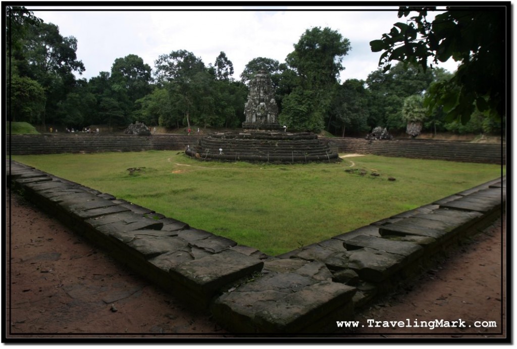 Photo: Main Pond of Neak Pean with Central Sanctuary in the Middle