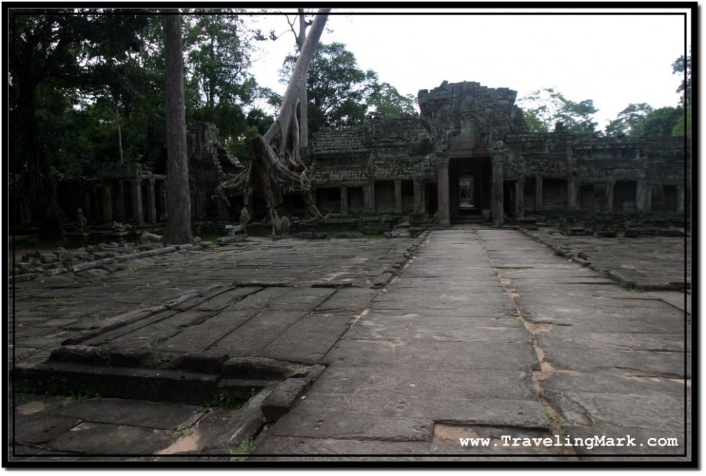 Photo: Preah Khan Courtyard with Gopura in the Inner Enclosure in the Background