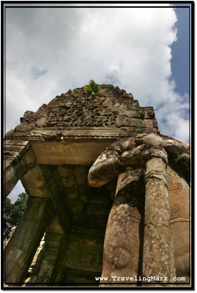 Photo: Stone Guardian at the South Entrance to Preah Khan, Angkor, Cambodia