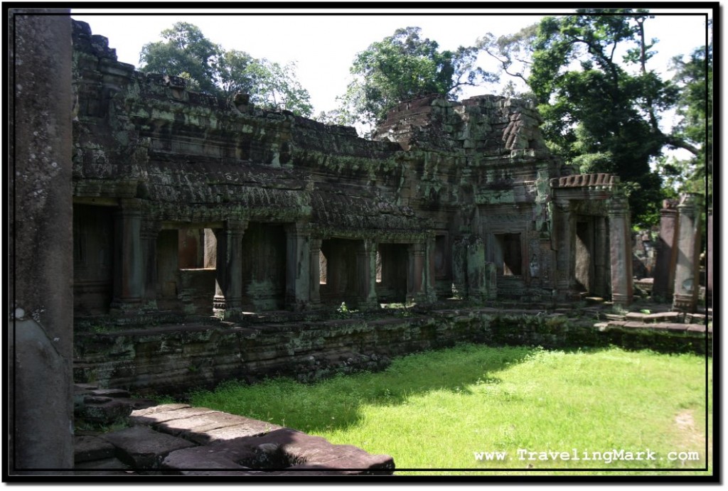 Photo: Ancient Rocks Tumbling Down Over Enclosed Passages of Preah Khan, Angkor