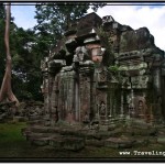 Photo: Well Preserved Library Stands Next to Collapsed Central Sanctuary of Ta Som, Angkor