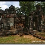 Photo: Nice Carvings Add Contrast to a Gate Standing in Ruin at Ta Som, Angkor